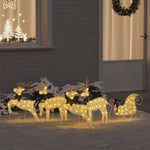 Stylish LED Reindeers 5 pcs Gold Fabric - Sleek Modern Look - Stylish