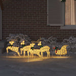 Stylish LED Reindeers 5 pcs Gold Fabric - Sleek Modern Look - Stylish