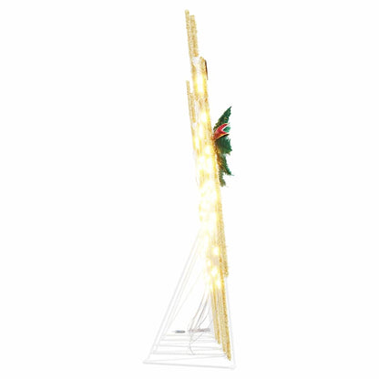 Stylish LED Reindeers 5 pcs Gold Fabric - Sleek Modern Look - Stylish
