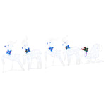 Functional LED Reindeers 5 pcs White Fabric - Durable Construction