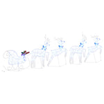 Functional LED Reindeers 5 pcs White Fabric - Durable Construction