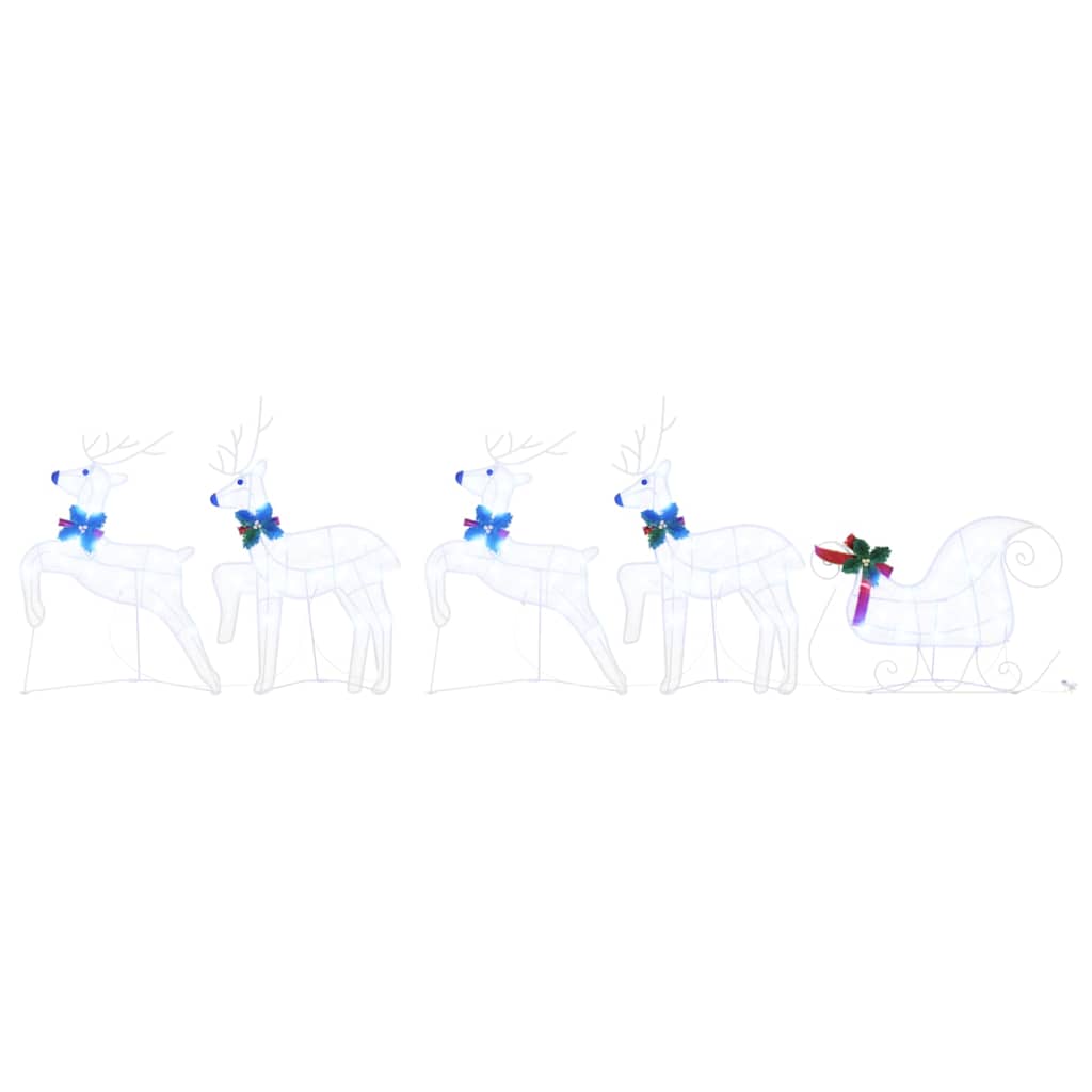 Functional LED Reindeers 5 pcs White Fabric - Durable Construction