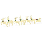 Versatile LED Reindeers 7 pcs Gold Fabric - Sturdy Frame - Stylish
