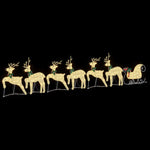 Versatile LED Reindeers 7 pcs Gold Fabric - Sturdy Frame - Stylish