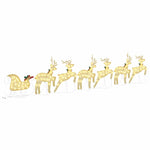Versatile LED Reindeers 7 pcs Gold Fabric - Sturdy Frame - Stylish