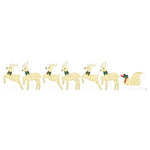 Versatile LED Reindeers 7 pcs Gold Fabric - Sturdy Frame - Stylish