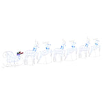 Classic LED Reindeers 7 pcs White Fabric - Space-Saving Style