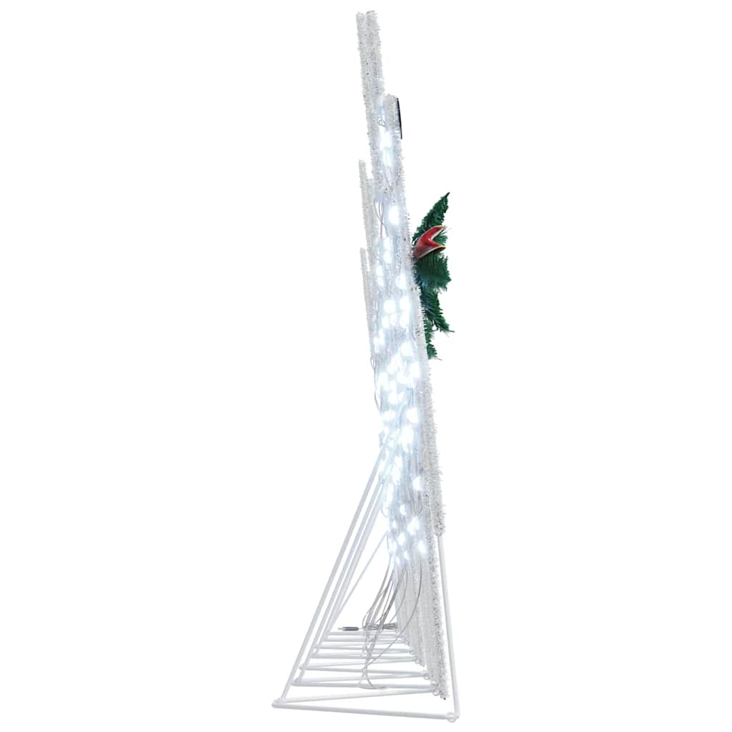 Classic LED Reindeers 7 pcs White Fabric - Space-Saving Style