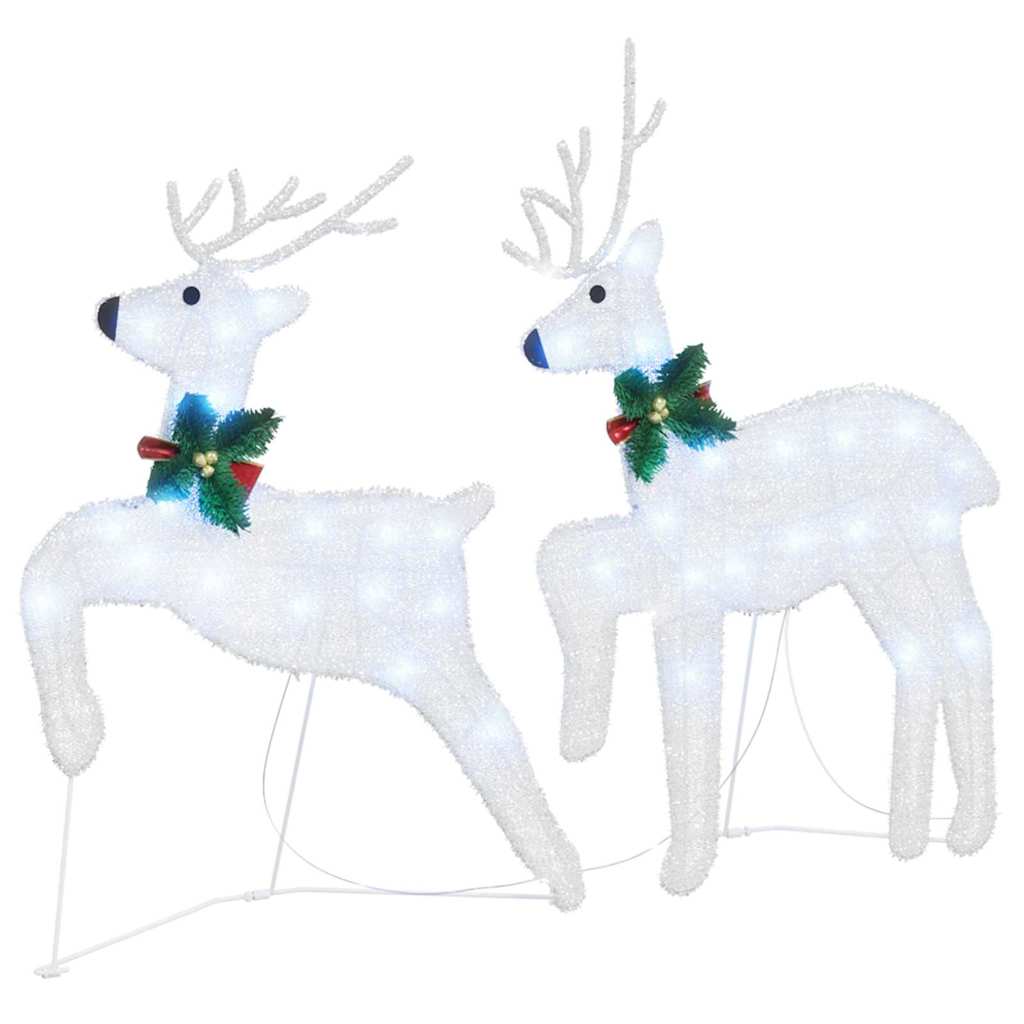 Versatile LED Reindeers 4 pcs Silver Fabric - Sturdy Frame - Stylish