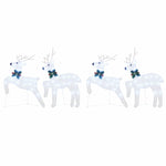Versatile LED Reindeers 4 pcs Silver Fabric - Sturdy Frame - Stylish