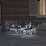 Premium LED Reindeers 4 pcs White Fabric - Durable Construction