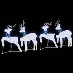 Premium LED Reindeers 4 pcs White Fabric - Durable Construction