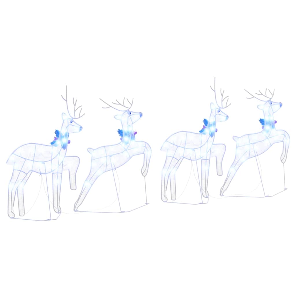 Premium LED Reindeers 4 pcs White Fabric - Durable Construction