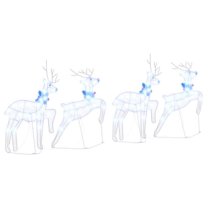 Premium LED Reindeers 4 pcs White Fabric - Durable Construction