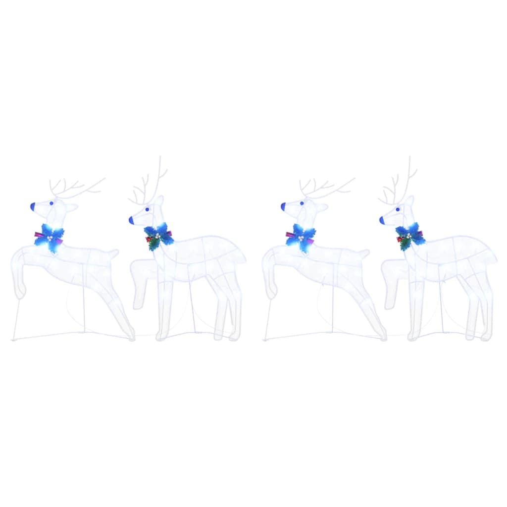 Premium LED Reindeers 4 pcs White Fabric - Durable Construction