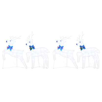 Premium LED Reindeers 4 pcs White Fabric - Durable Construction