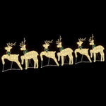 Stylish LED Reindeers 6 pcs Gold Fabric - Designer Finish - Stylish