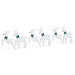 Compact LED Reindeers 6 pcs Silver Fabric - Comfortable Design
