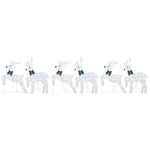 Compact LED Reindeers 6 pcs Silver Fabric - Comfortable Design