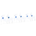 Minimalist LED Reindeers 6 pcs White Fabric - Designer Finish