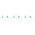 Minimalist LED Reindeers 6 pcs White Fabric - Designer Finish