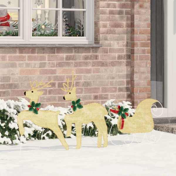  Modern LED Reindeers 3 pcs Warm White Fabric - High Quality Build