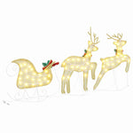 Modern LED Reindeers 3 pcs Warm White Fabric - High Quality Build