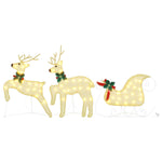 Modern LED Reindeers 3 pcs Warm White Fabric - High Quality Build
