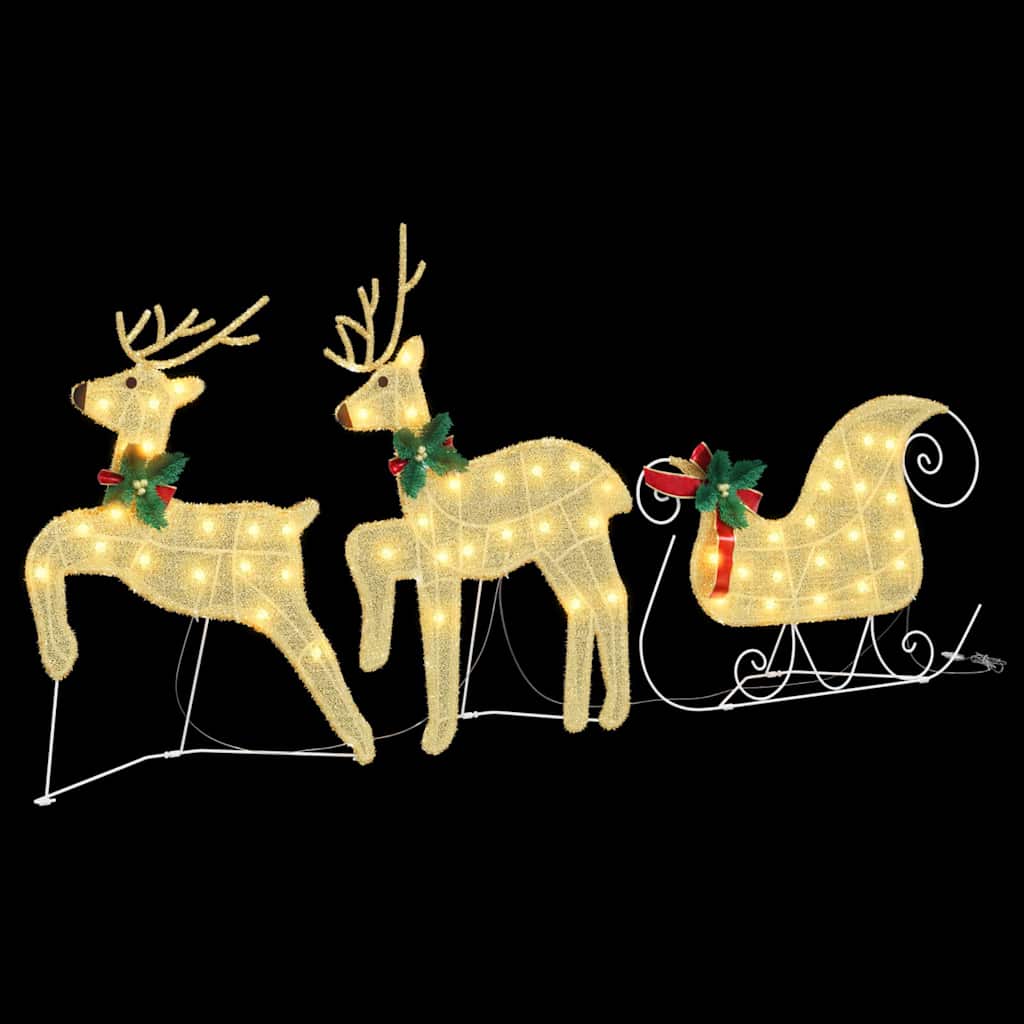 Modern LED Reindeers 3 pcs Warm White Fabric - High Quality Build
