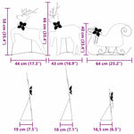 Modern LED Reindeers 3 pcs Warm White Fabric - High Quality Build