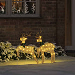 Cozy LED Reindeers 2 pcs Warm White Fabric - High Quality Build