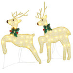 Cozy LED Reindeers 2 pcs Warm White Fabric - High Quality Build