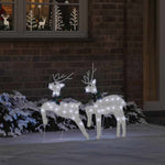 Premium LED Reindeers 2 pcs Cold White Fabric - High Quality Build
