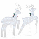 Premium LED Reindeers 2 pcs Cold White Fabric - High Quality Build