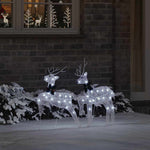 Versatile LED Reindeers 2 pcs Cold White Fabric - Soft Upholstery