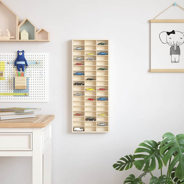  Contemporary Display Case Brown  Engineered wood - Durable
