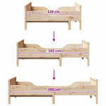Stylish Extendable Bed Frame for Kids Other Brown - Durable