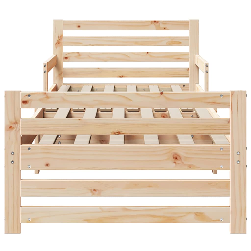 Stylish Extendable Bed Frame for Kids Other Brown - Space-Saving
