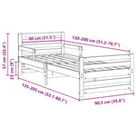 Stylish Extendable Bed Frame for Kids Other Brown - Space-Saving