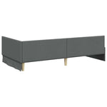 Contemporary Corner Bed Frame with Headboard Dark grey - Premium