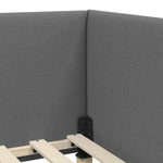 Versatile Corner Bed Frame Other with Headboard Dark grey