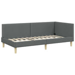 Versatile Corner Bed Frame Other with Headboard Dark grey