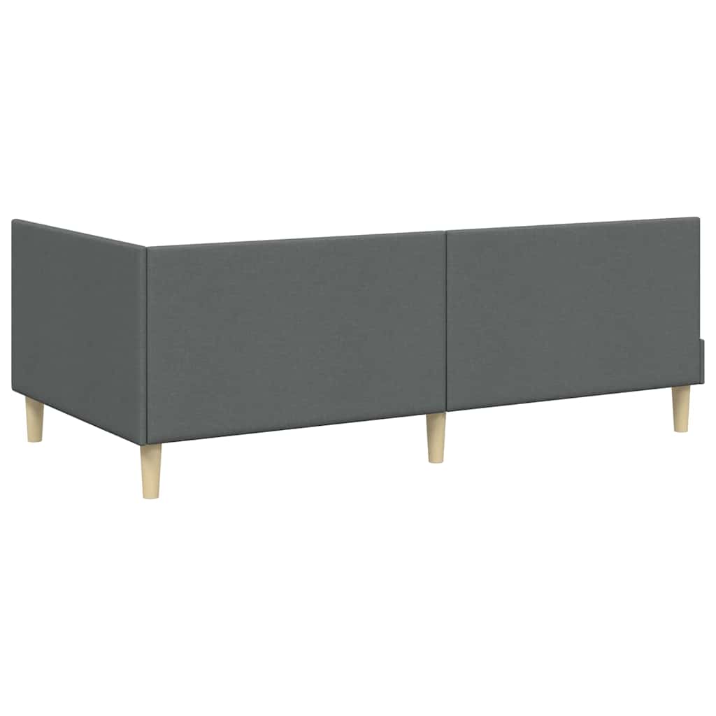 Versatile Corner Bed Frame Other with Headboard Dark grey