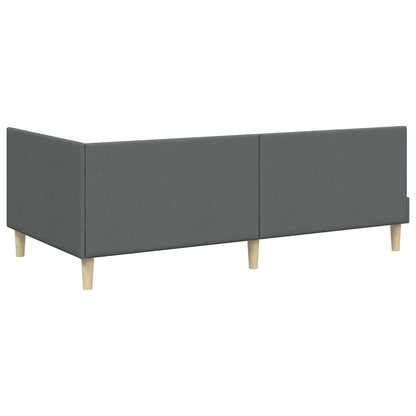 Versatile Corner Bed Frame Other with Headboard Dark grey