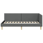 Versatile Corner Bed Frame Other with Headboard Dark grey