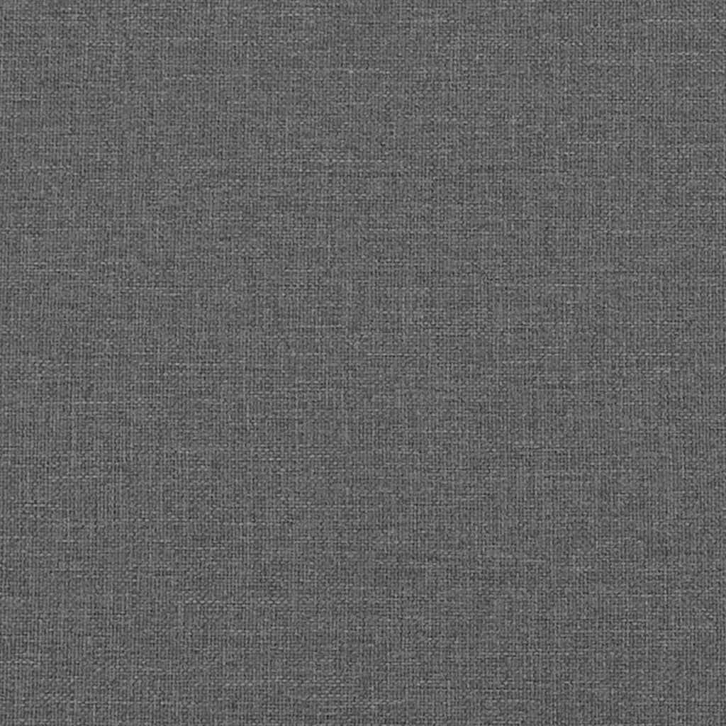 Dark Grey Queen Bed Frame with Upholstered Headboard Solid Pine Wood