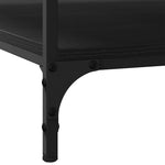 Stylish Coffee Table Black oak Engineered Wood - Sturdy Frame