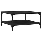 Stylish Coffee Table Black oak Engineered Wood - Sturdy Frame