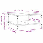 Stylish Coffee Table Black oak Engineered Wood - Sturdy Frame