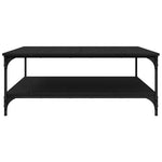 Premium Coffee Table Black oak Engineered Wood - Soft Upholstery